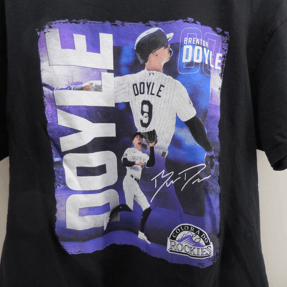 Colorado Rockies Brenton Doyle T-Shirt Men XL Black MLB Baseball Tee Promo Gold